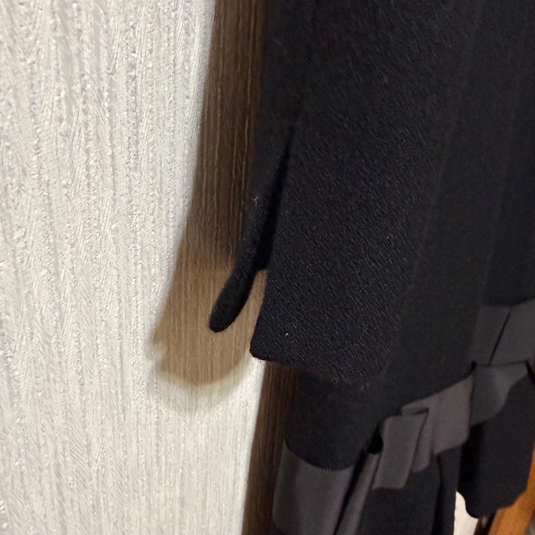 M'S GRACY 黒　裾グログランリボン　クラシックデザイン　ワンピース