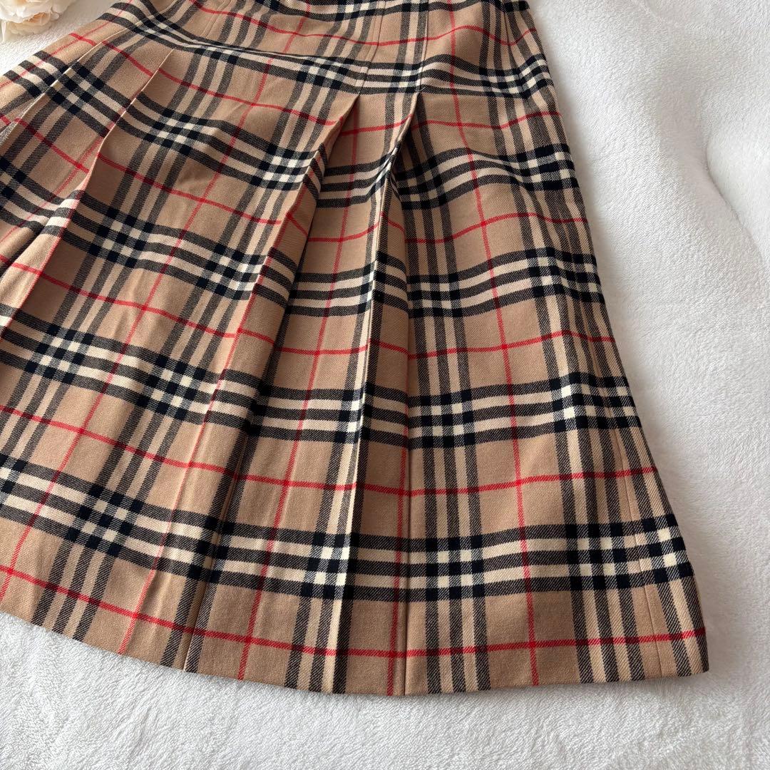 定番✨Burberry プリーツスカート　ノバチェック ベージュ 11号