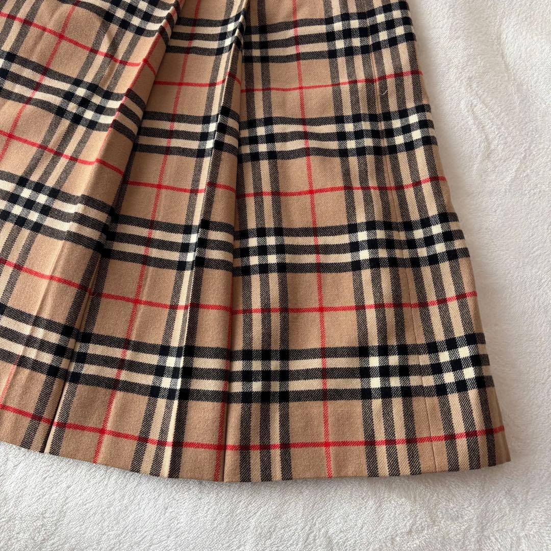 定番✨Burberry プリーツスカート　ノバチェック ベージュ 11号