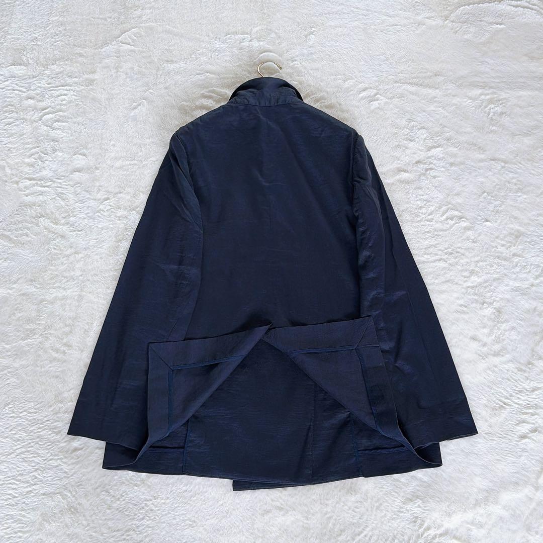 美品✨【セオリーリュクス】リネン混ダブルブレストジャケット ネイビー 40 L