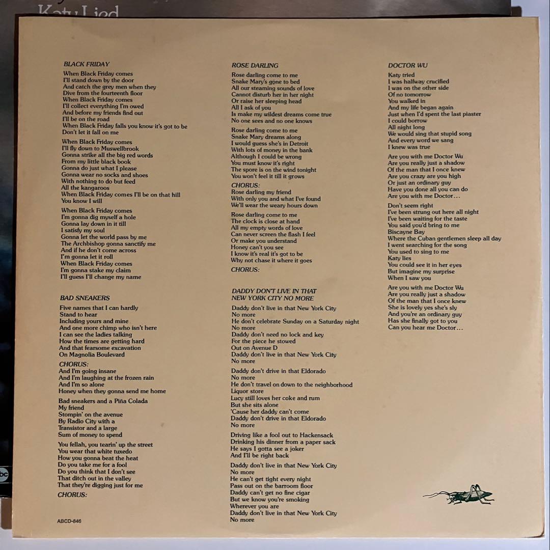 US盤 Steely Dan / Katy Lied 初期盤 コーティングカバー