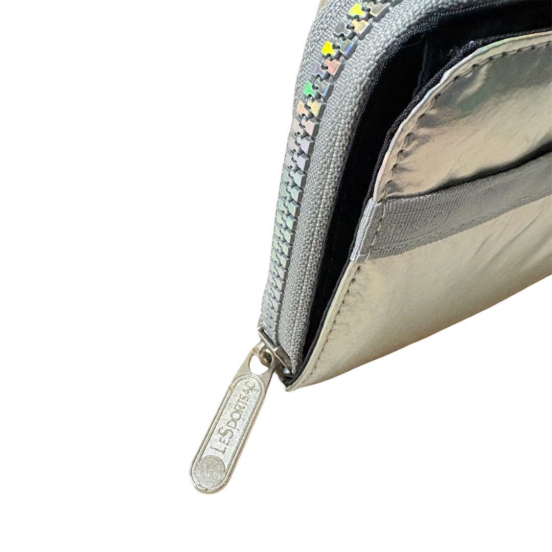 ♦︎美品♦︎ レスポ 財布 二つ折り オーロラ シルバー メタリック コンパクト