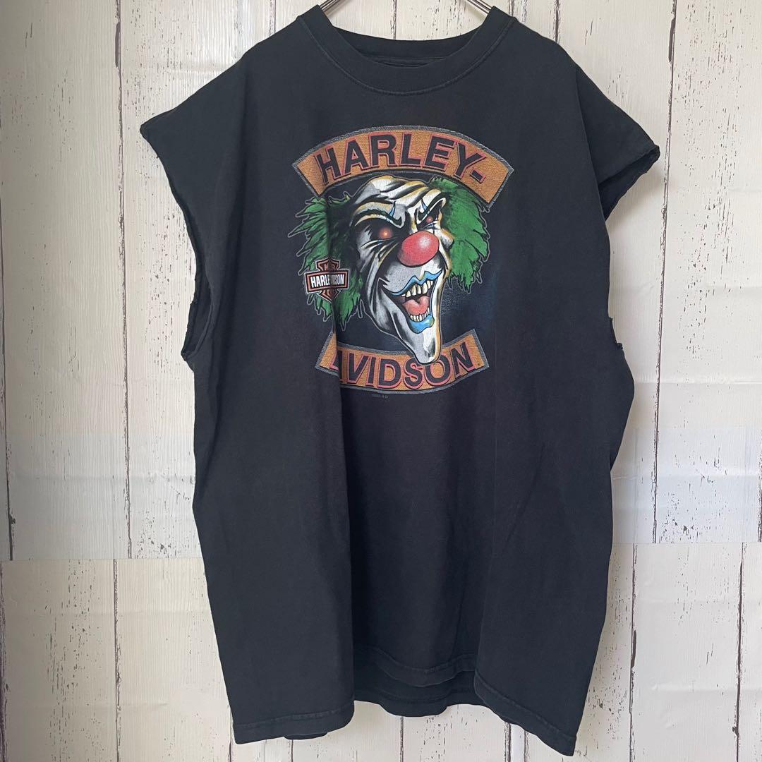【USA製】Harley-Davidson ノースリーブ　ブラックXL プリント