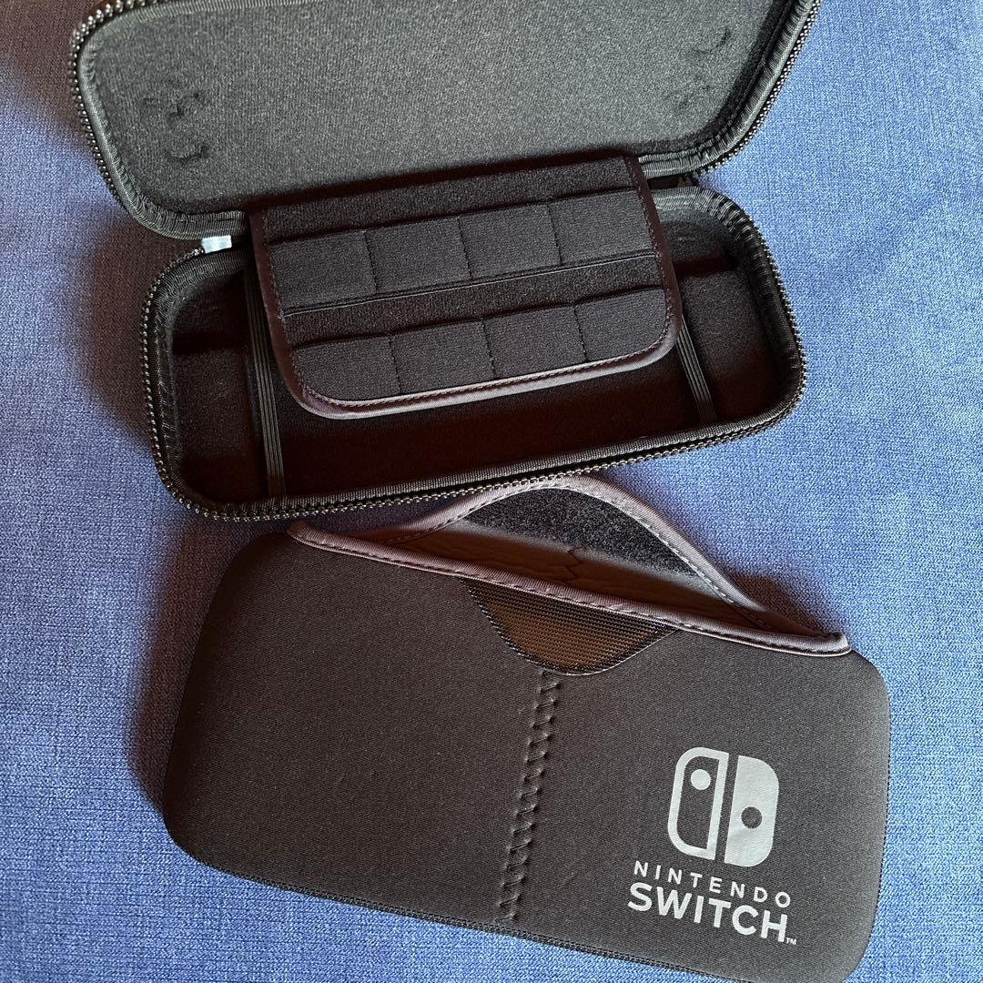 Nintendo Switch 本体(⚠️ACアダプター、箱無し)、ケース2種つき