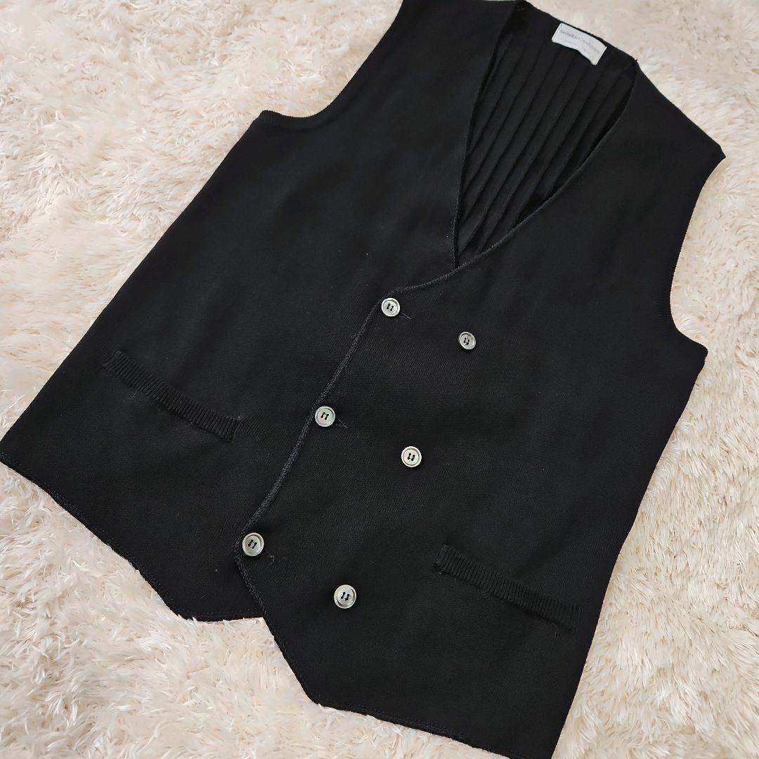 美品☆現行 Settefili Cashmere ニット ベスト ジレ 黒 L