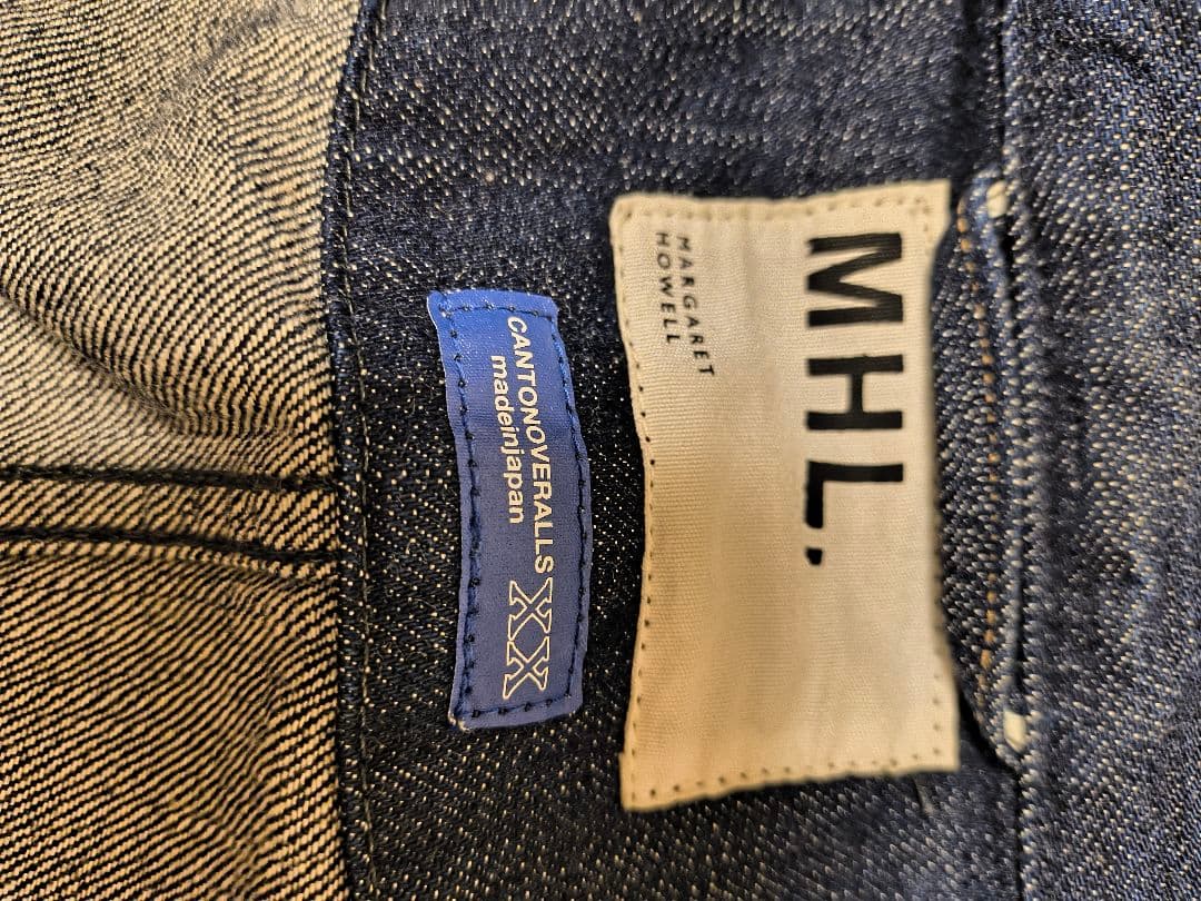 イ*ナ様 廃盤。MHL×キャントンオーバーオールズ　デニムカバーオール　M〜Lサ