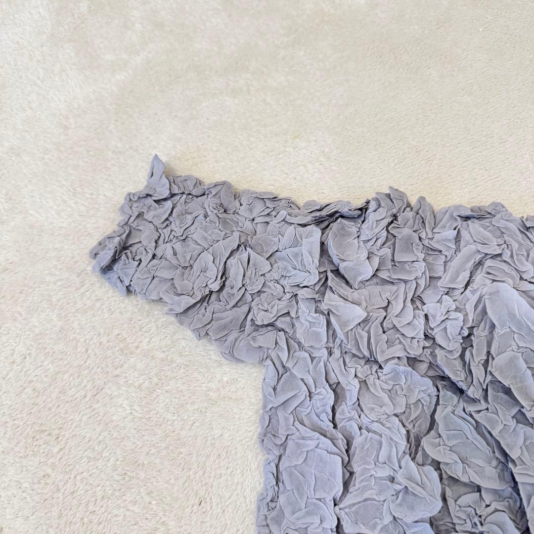 極美品✨ISSEY MIYAKE プリーツ　変形　立体　グレー　サイズ2