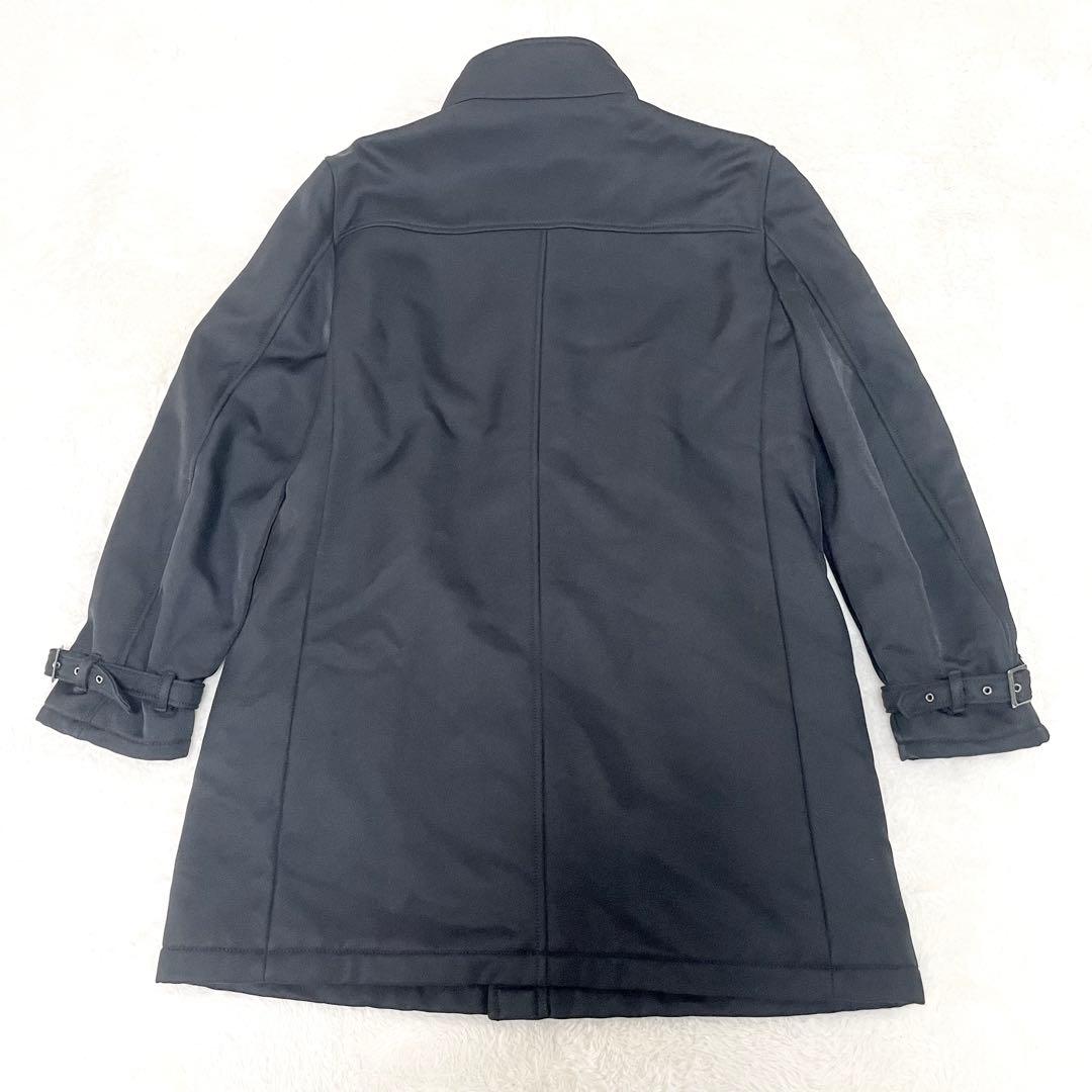 【モード系】 COMME CA mode ロングコート フルジップ アンゴラ 黒