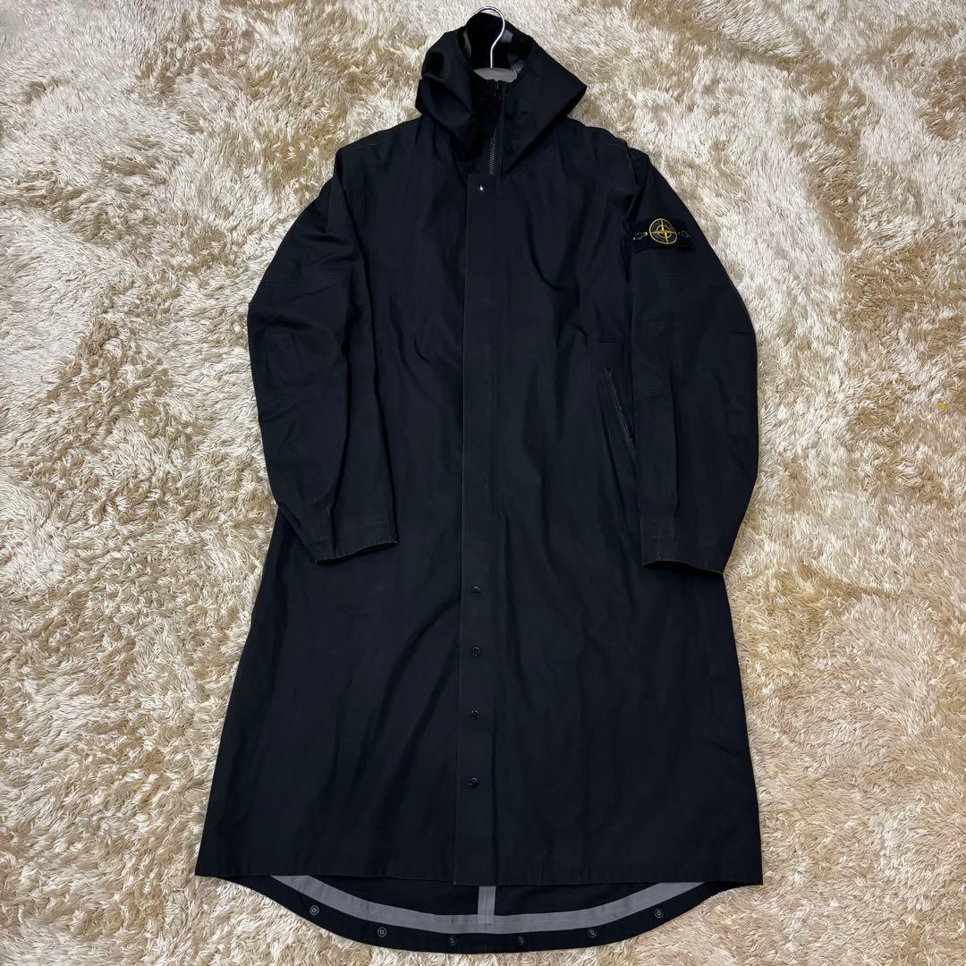 【16AW】Stone  ウォーターレペレントミリタリーコート黒M