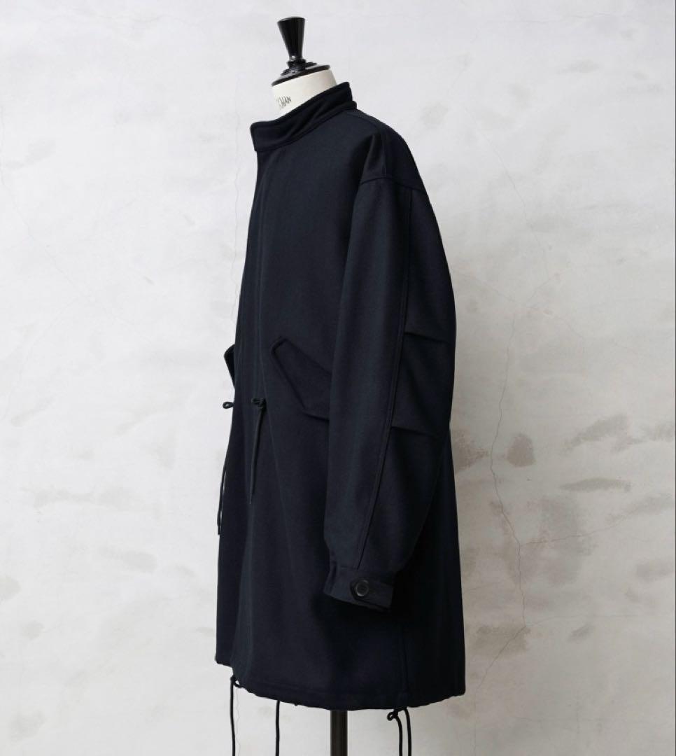 【美品】WAIPER.inc メルトンコート ミリタリーコート ネイビー