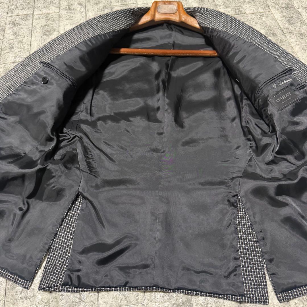 【美品】DURBAN ダーバツイードテーラードジャケット　日本製　ウール