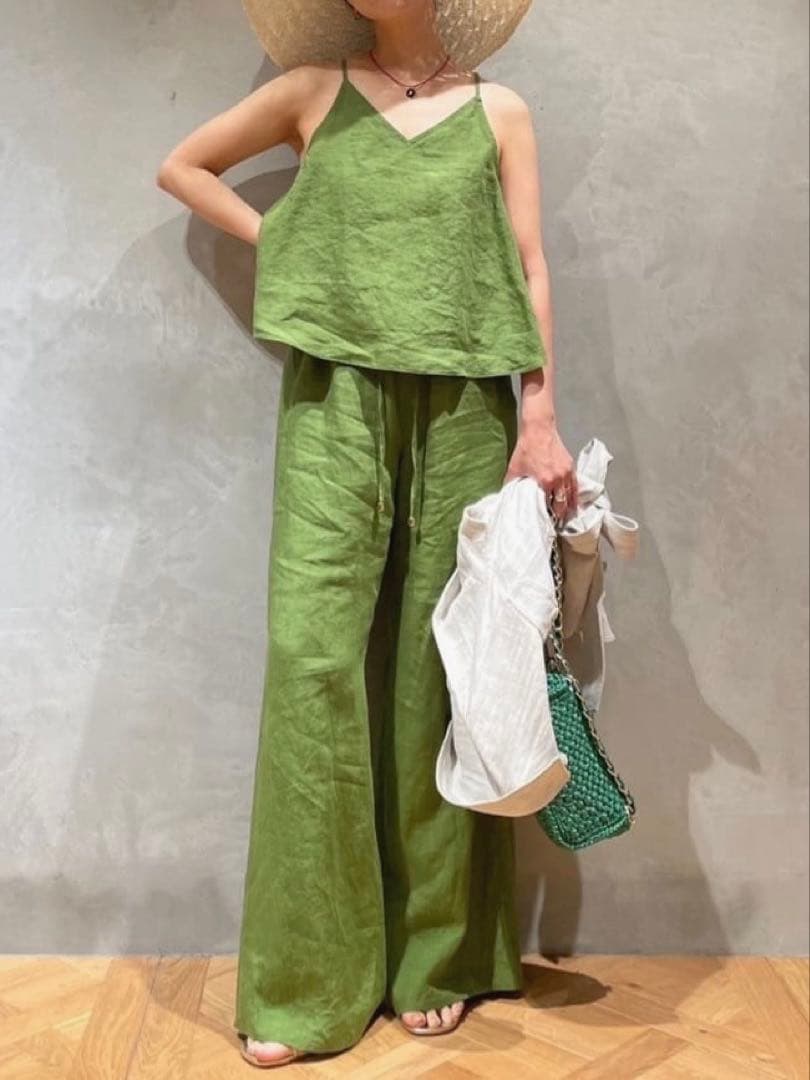 IENA LA BOUCLE 麻シーチングサーキュラーブラウス