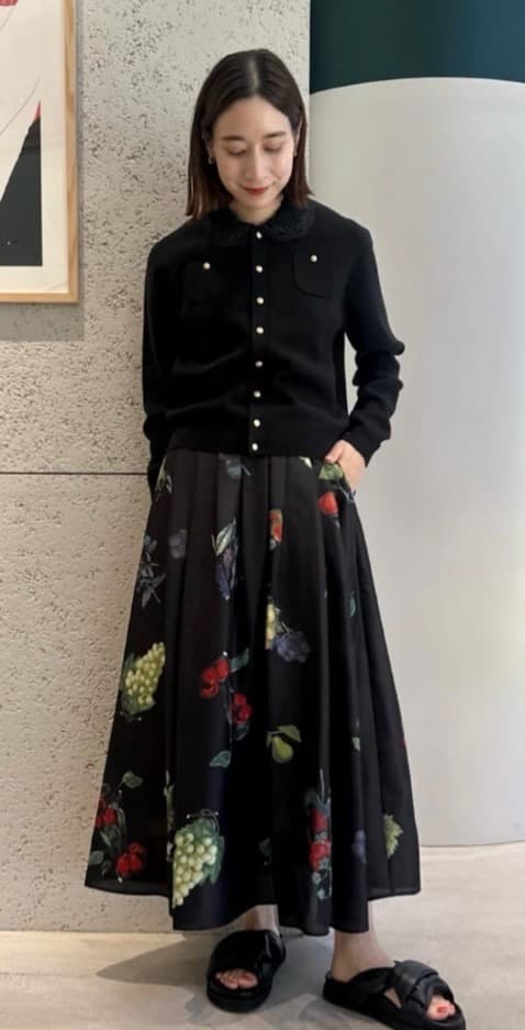 ★CABaN完売シルクHARVESTスカート★ブラック★サイズS美品