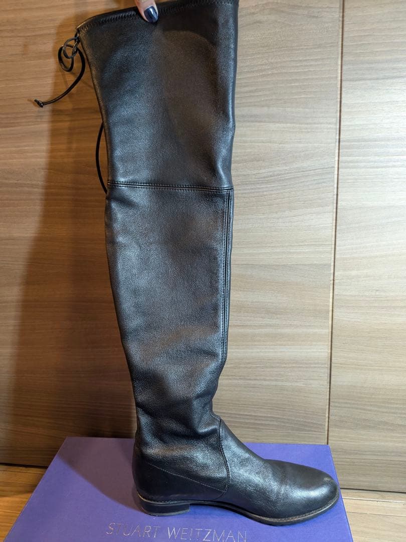 Stuart Weitzman ブラック ロングブーツ　US8（25〜25.5）
