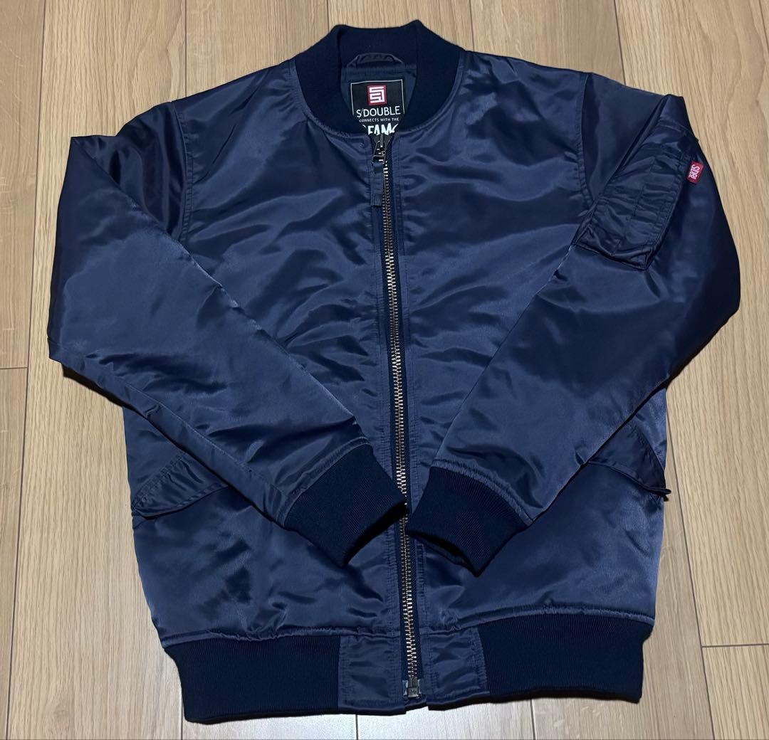 極美品 S/DOUBLE エスダブル BEAMS MA-1 ネイビー Mサイズ