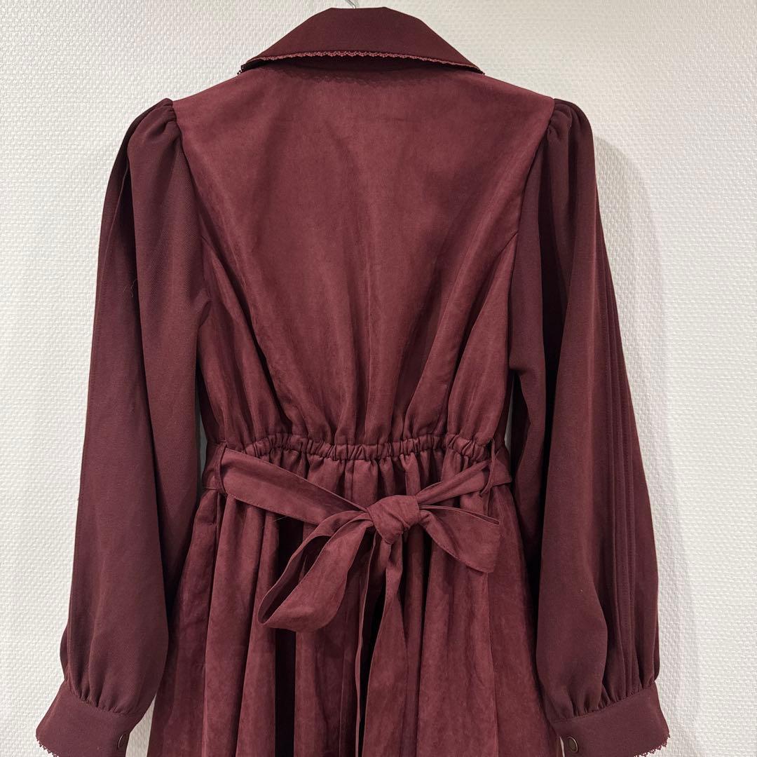 新品 クラロリくる実 しまむら ワンピース ボルドー M ノエル・ド・メモワール