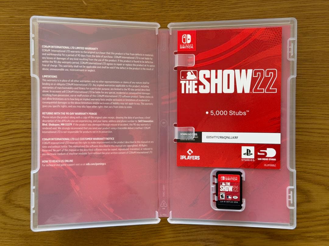 大谷翔平　THE SHOW 22 Nintendo Switchソフト