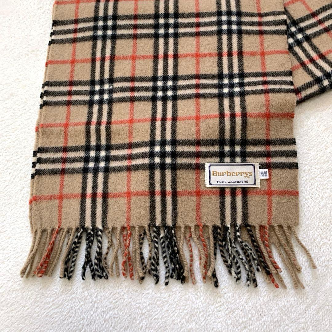 Burberry's バーバリー　カシミヤマフラー　ベージュ　ノバチェック