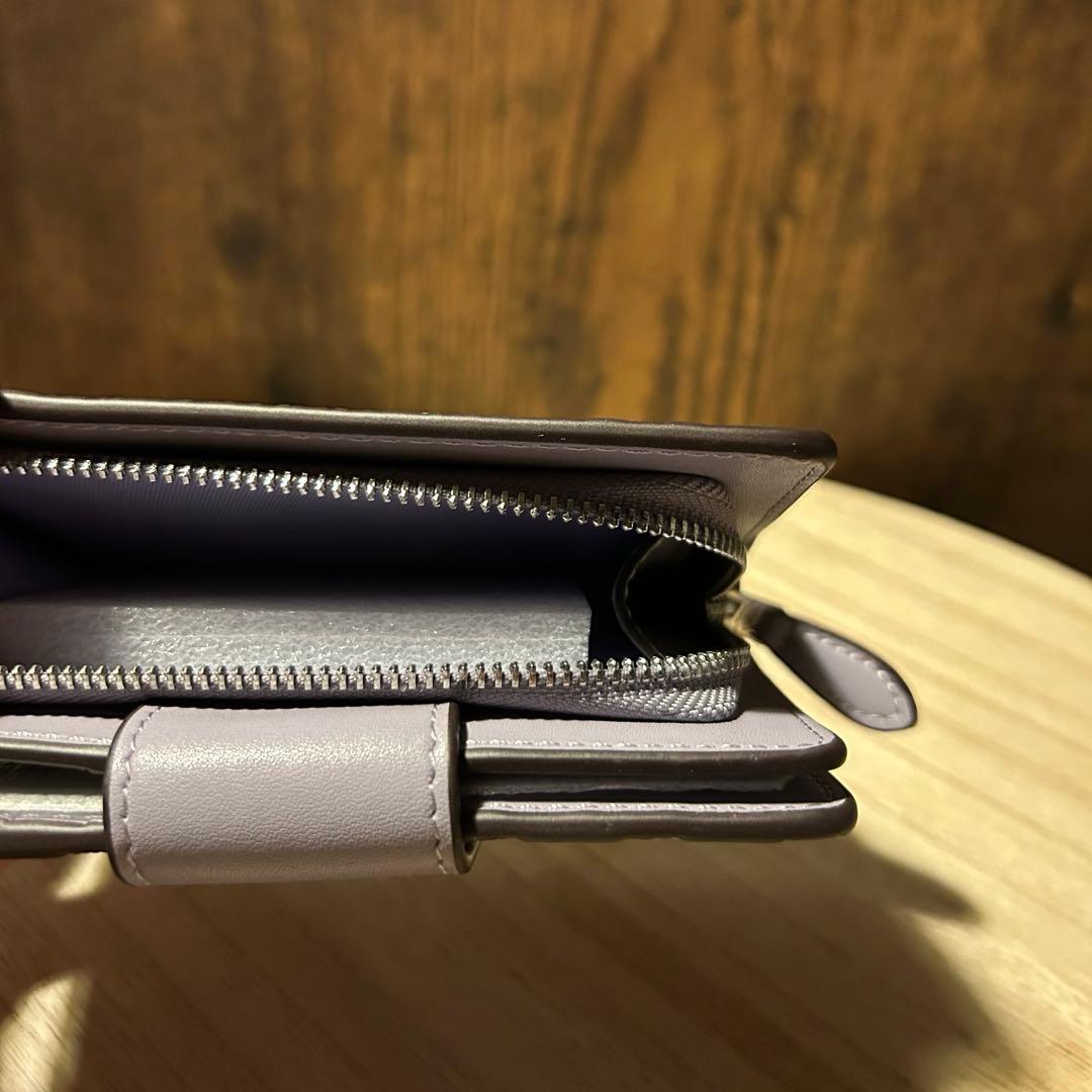 COACH 二つ折り財布　パープル　レディース