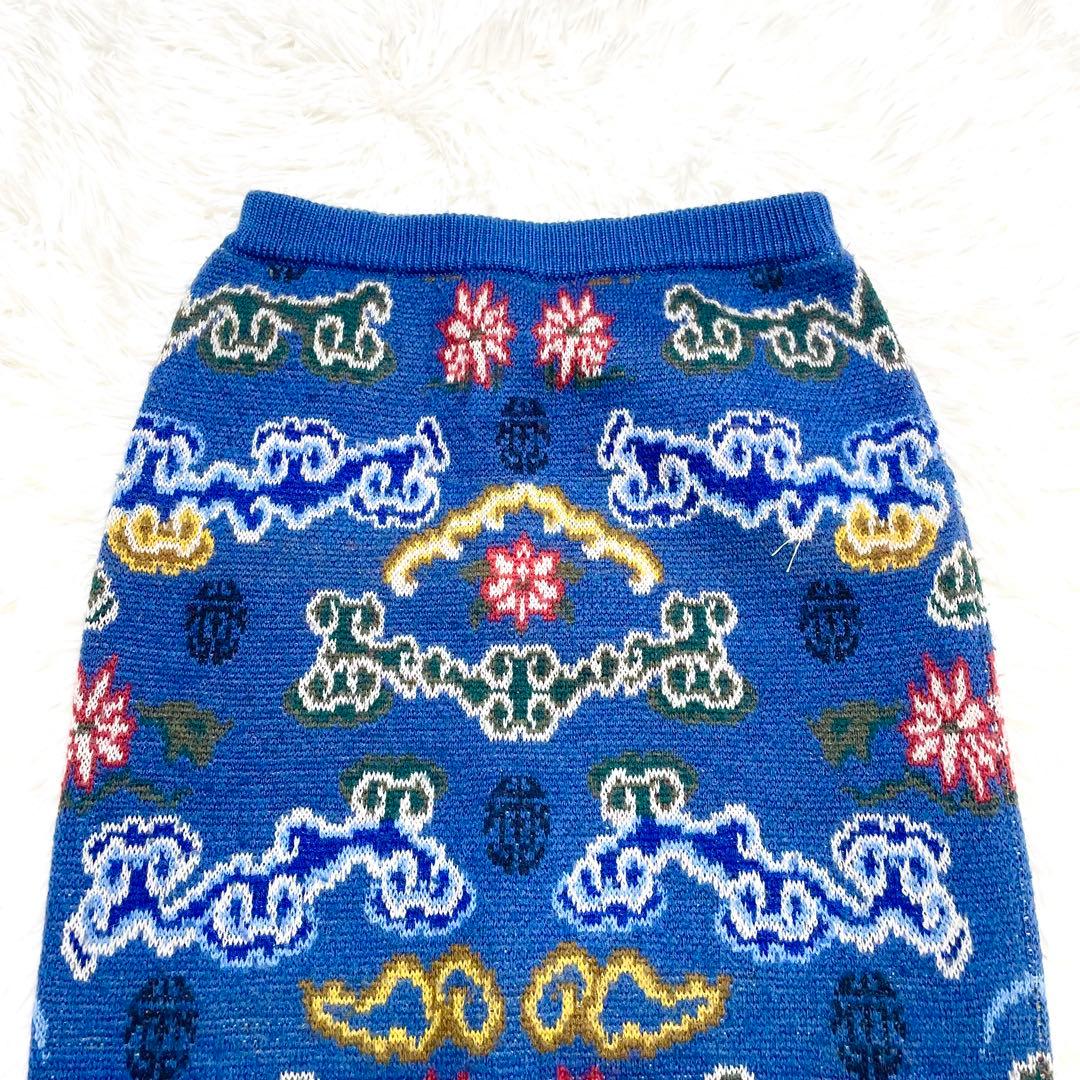 KENZO ヴィンテージ 総柄ニットスカート エルカ期