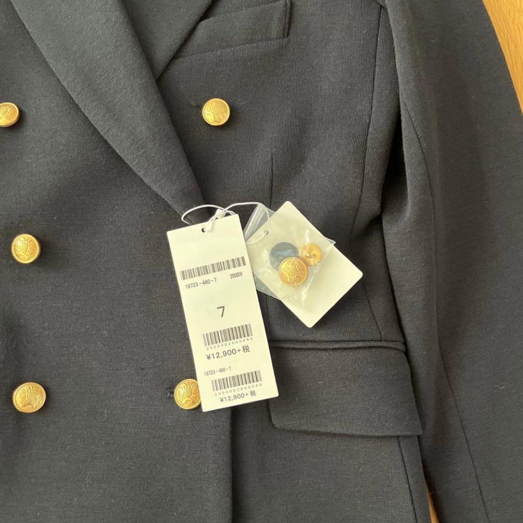 新品★ DoCLASSE ミラノリブ　ウール混ダブルジャケット 紺ブレ 金ボタン