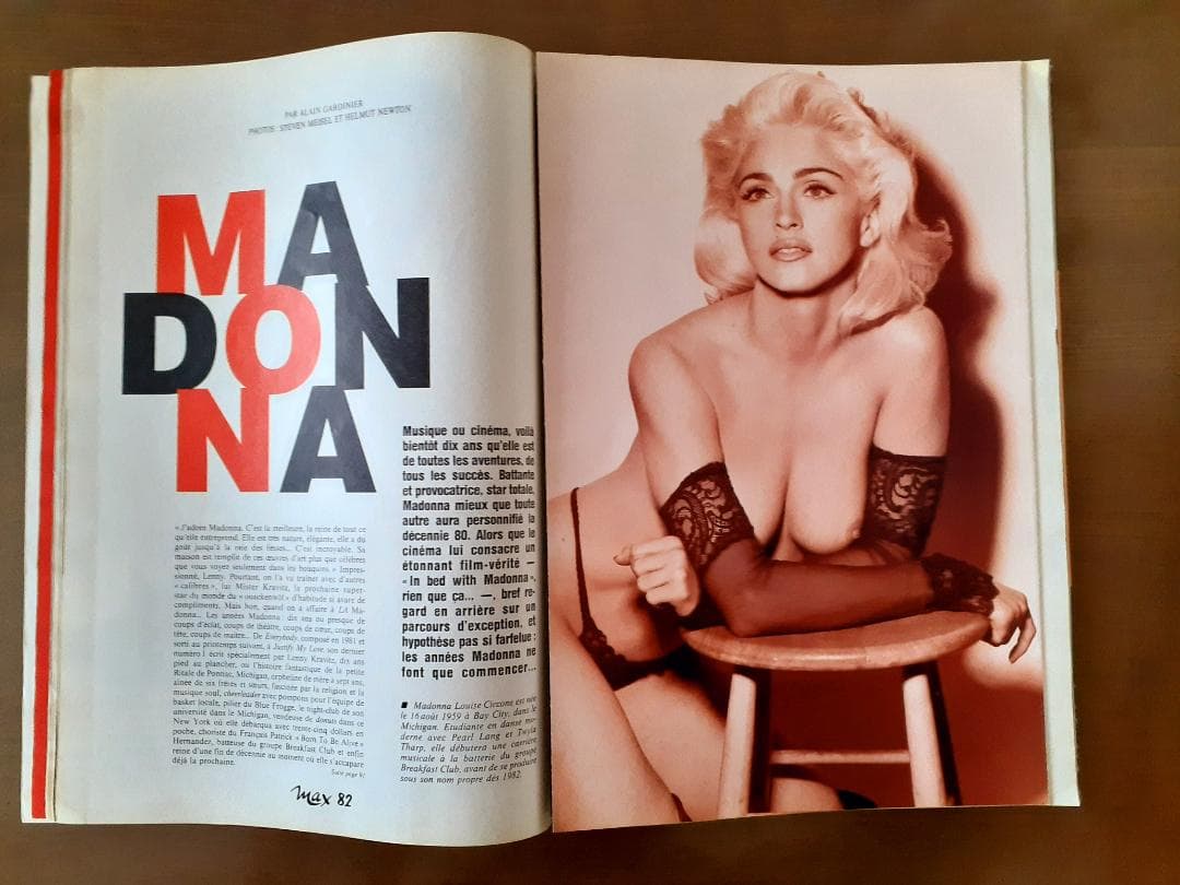 MADONNA　表紙特集雑誌　Max!　 (1991年 )　フランス雑誌