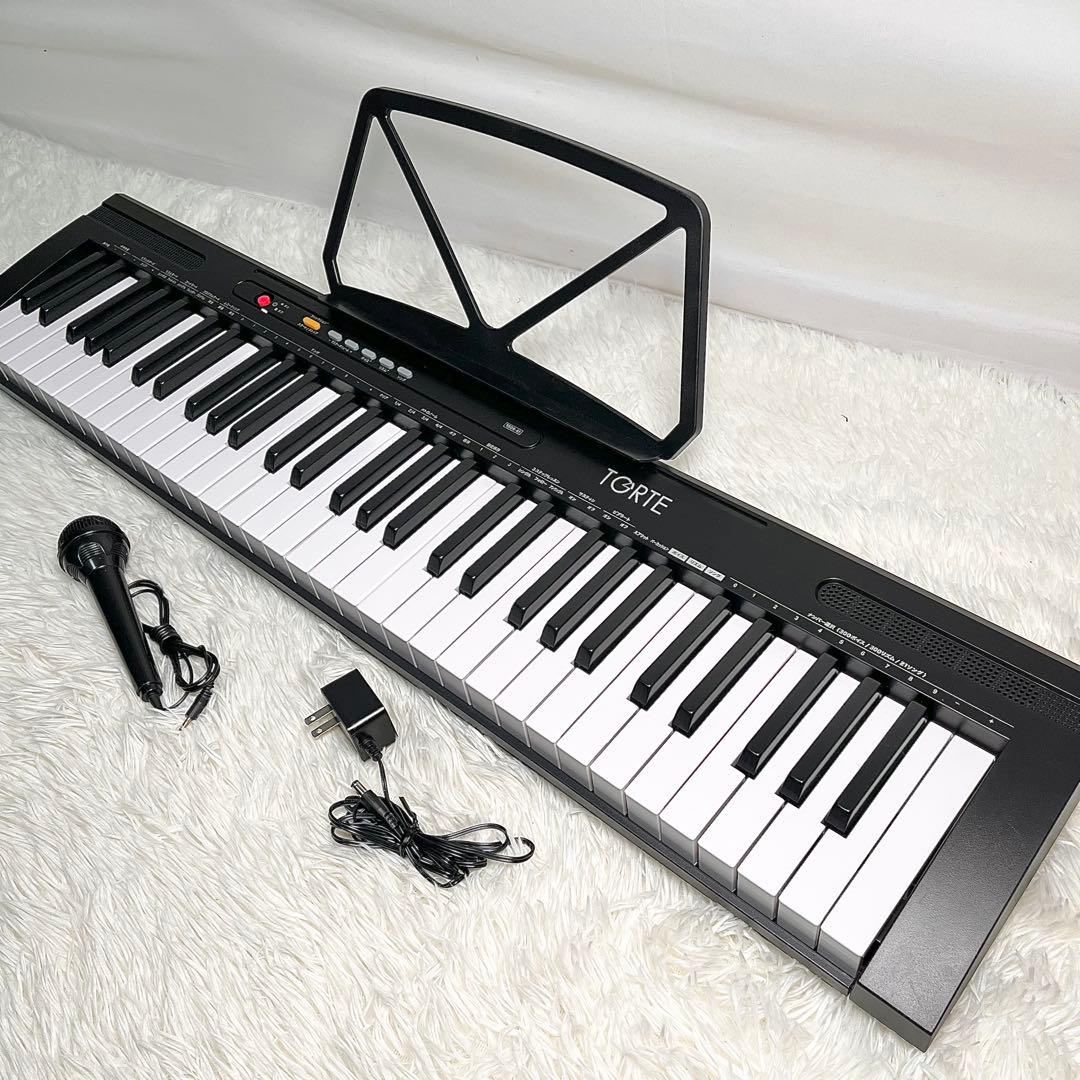 【良品】TGRTE TSDK-61 電子キーボード 61鍵盤 マイク付き