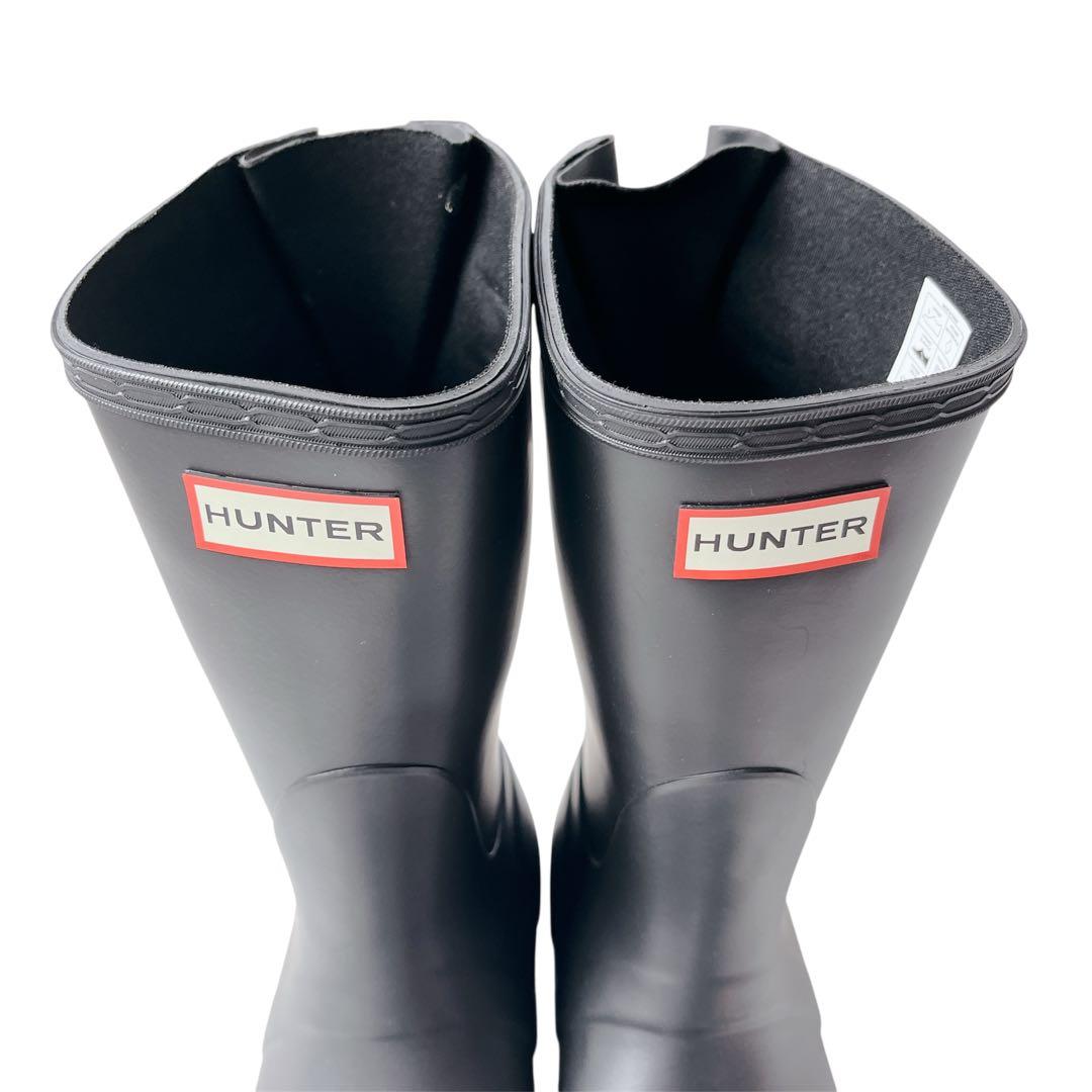 未使用級✨HUNTER レインブーツ ラバー 黒 UK6 ベルト