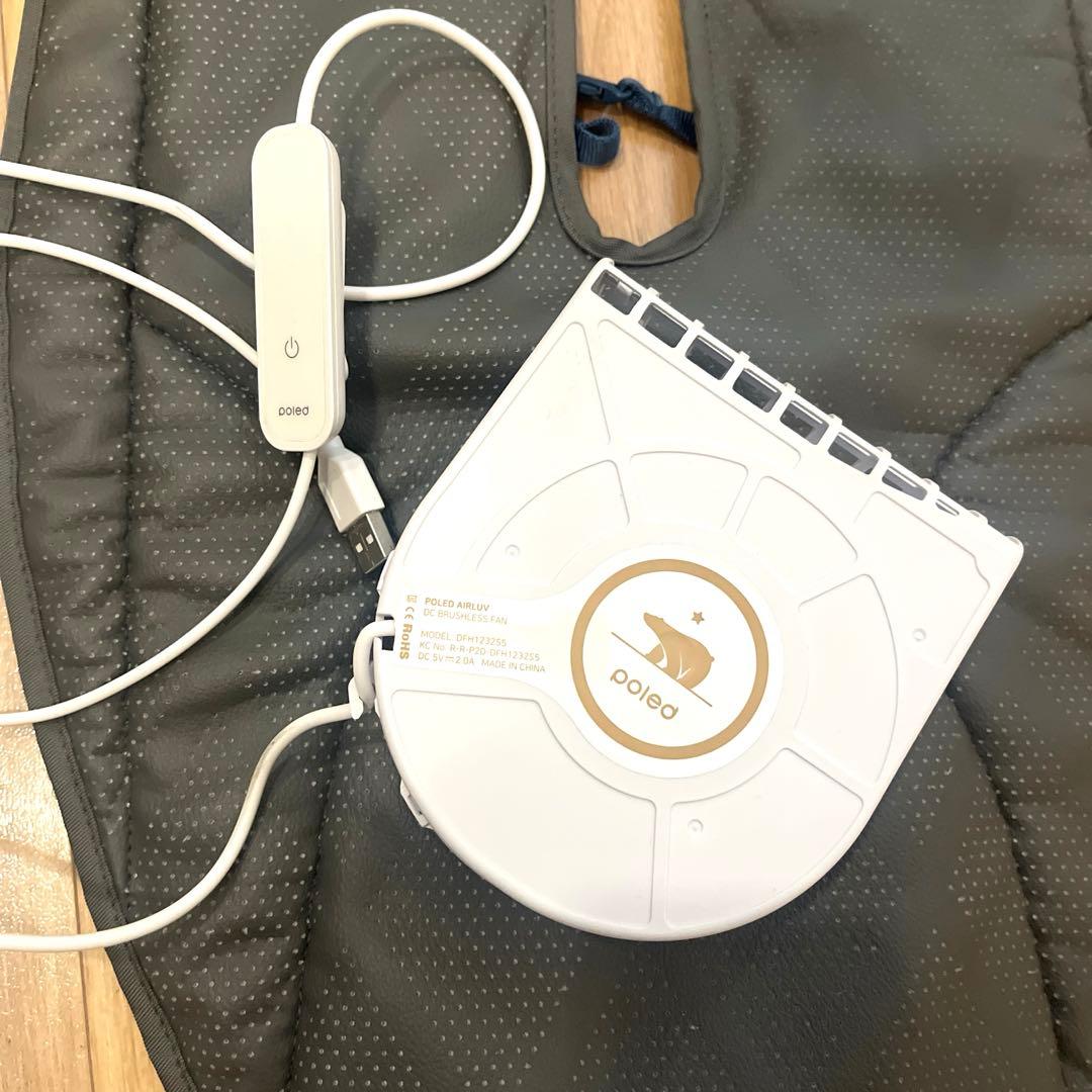 【美品】エアラブオレオ　グレー 替えフィルター２つ、クーリングパック付き