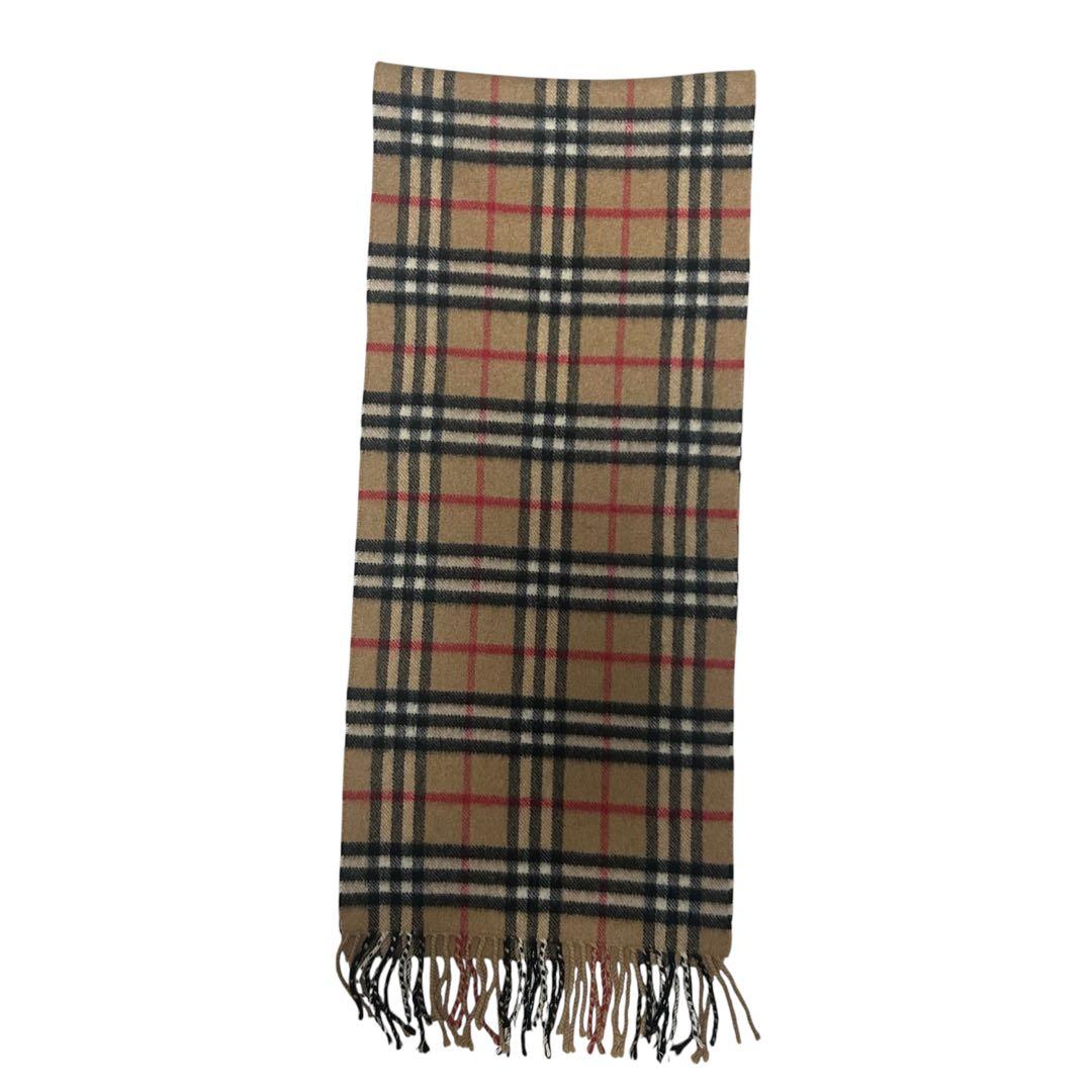 【美品】Burberry ノバチェック柄マフラーカシミヤ100%