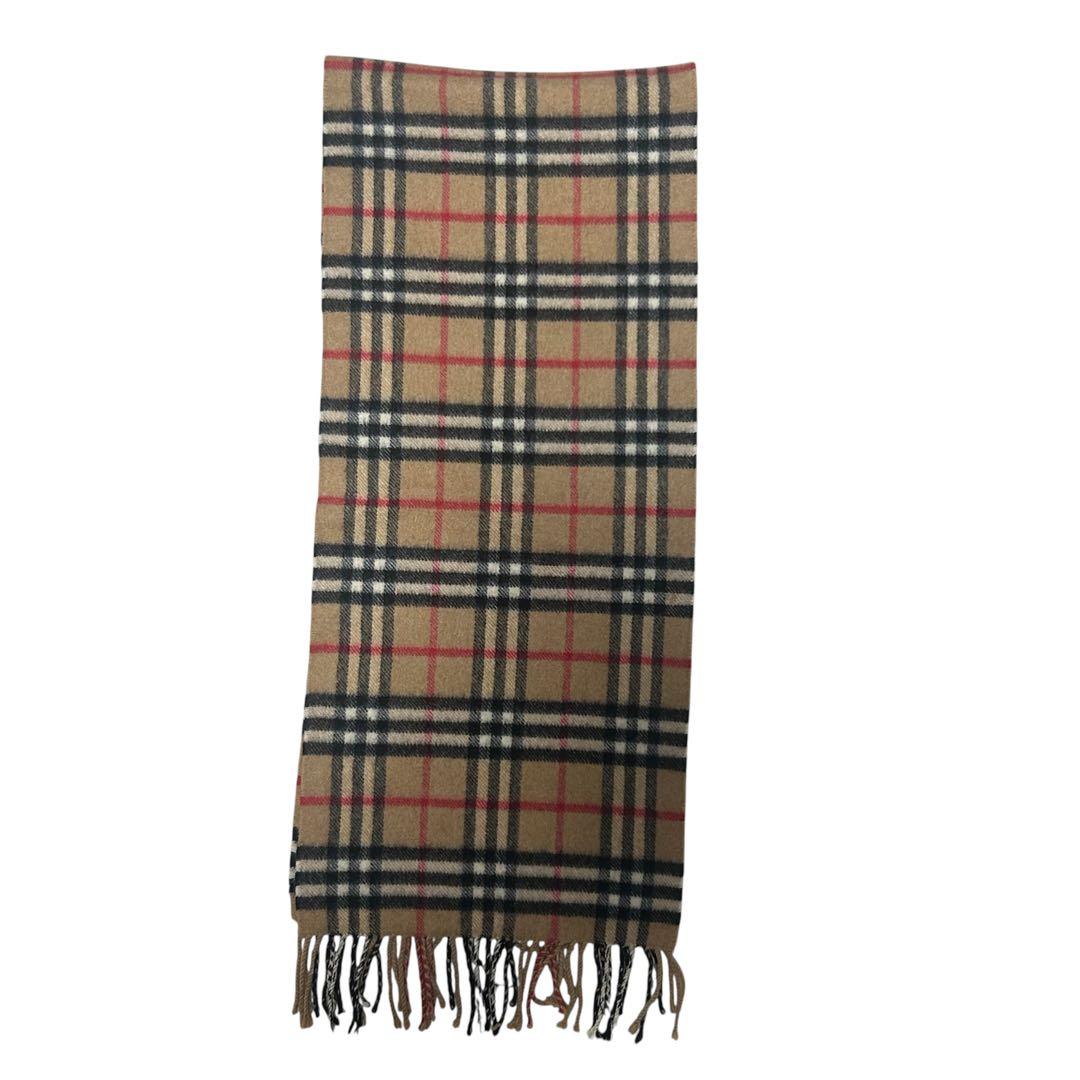 【美品】Burberry ノバチェック柄マフラーカシミヤ100%
