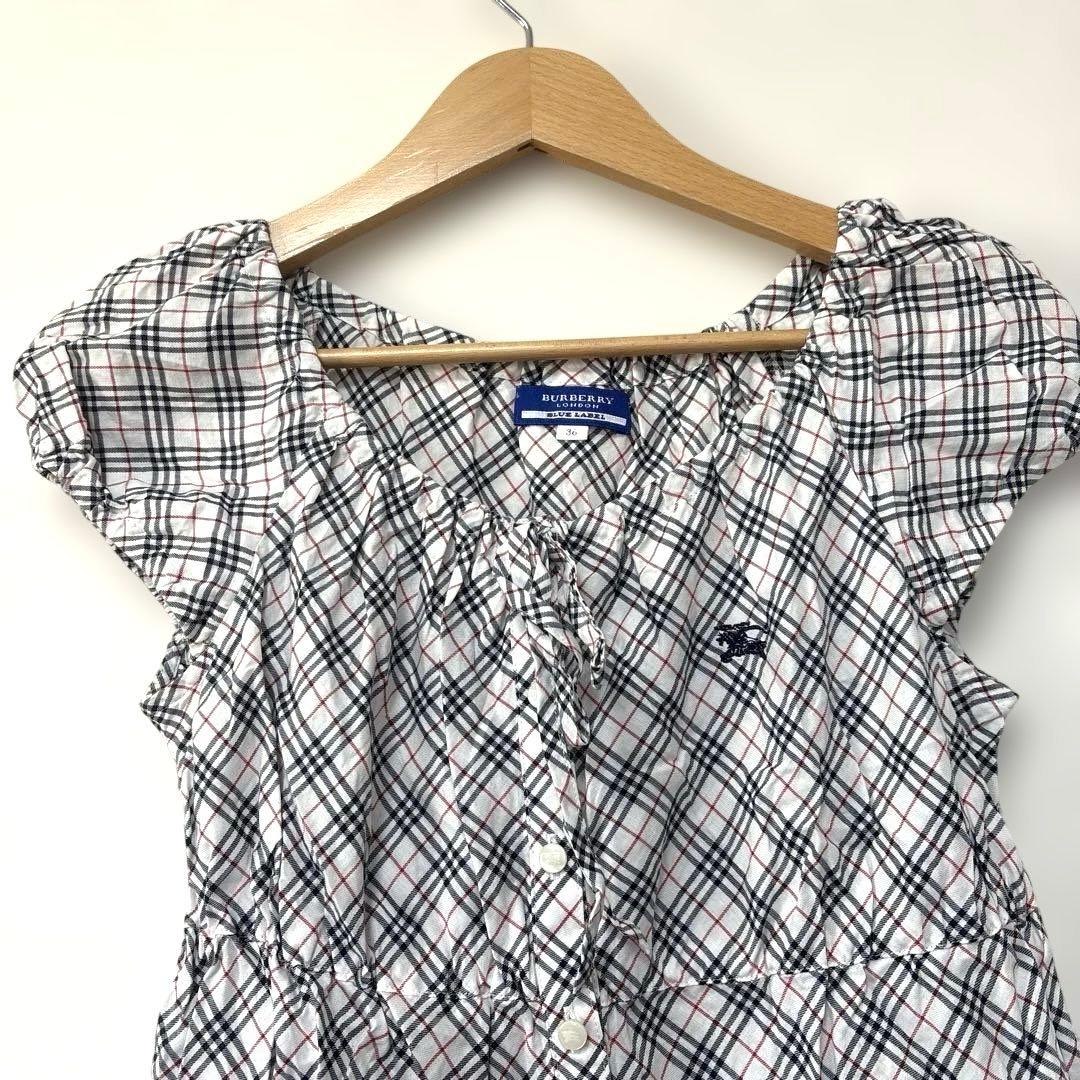 BURBERRY BLUE LABEL フレンチスリーブブラウス　36