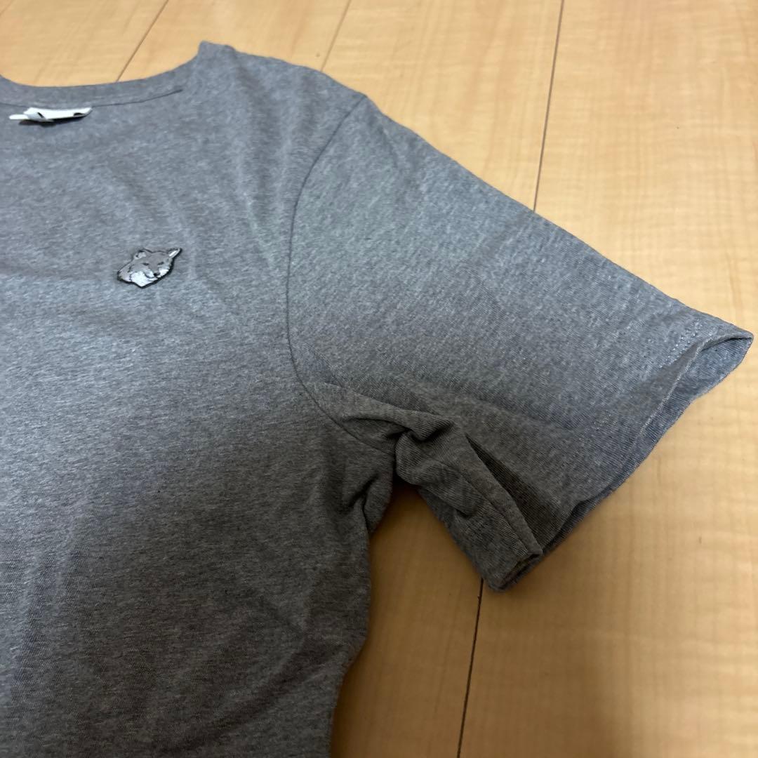 メゾンキツネ　Tシャツ　メンズ　Lサイズ　カットソー　トレーナー　グレー