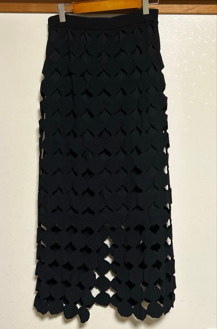 Noble ノーブル　ドットモチーフニットスカート