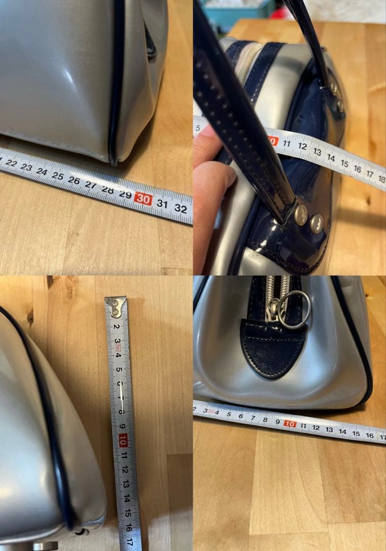 【レア美used✨】adidas エナメルミニボストンバッグ90'sヴィンテージ