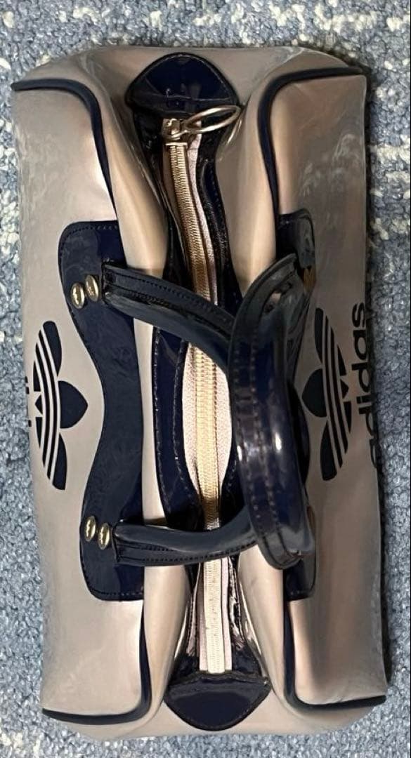 【レア美used✨】adidas エナメルミニボストンバッグ90'sヴィンテージ