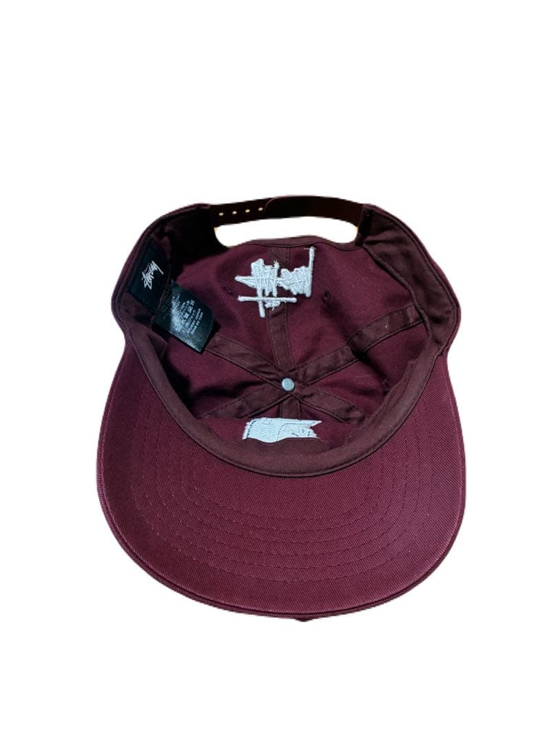 Stussy ワインレッドバーガンディ キャップ