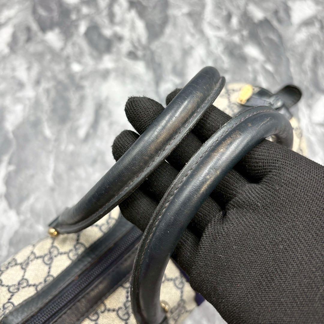 ✨美品✨GUCCI シェリーライン GG ネイビー ボストンバッグ レザー