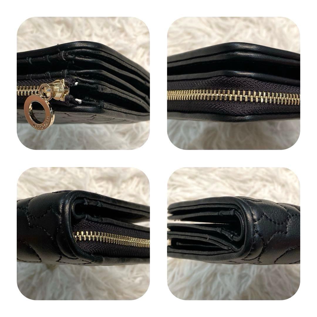 【美品】MARY QUANT キルトフォームデイジー ウォレット 黒