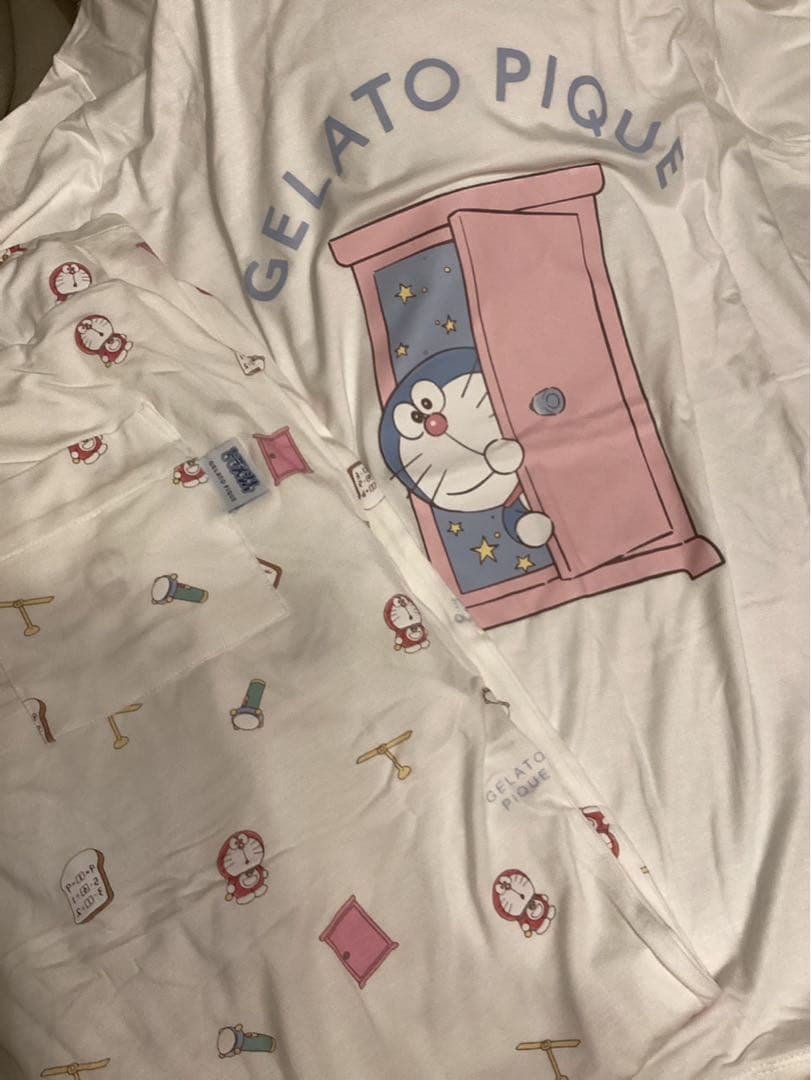 ジェラートピケ♡ドラえもんルームウェア上下セット新品ホワイト