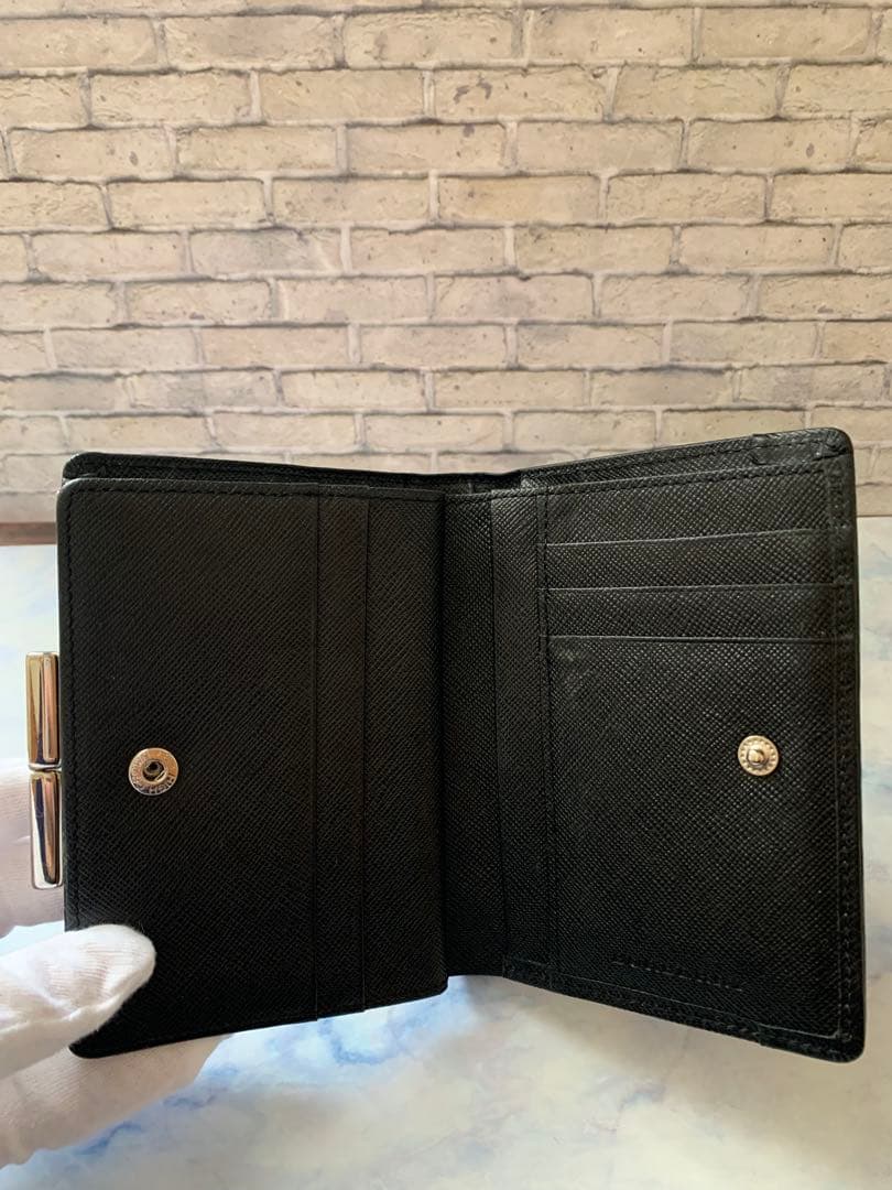 【中古】BURBERRY バーバリー　ノバチェック2つ折り財布 ガマ口