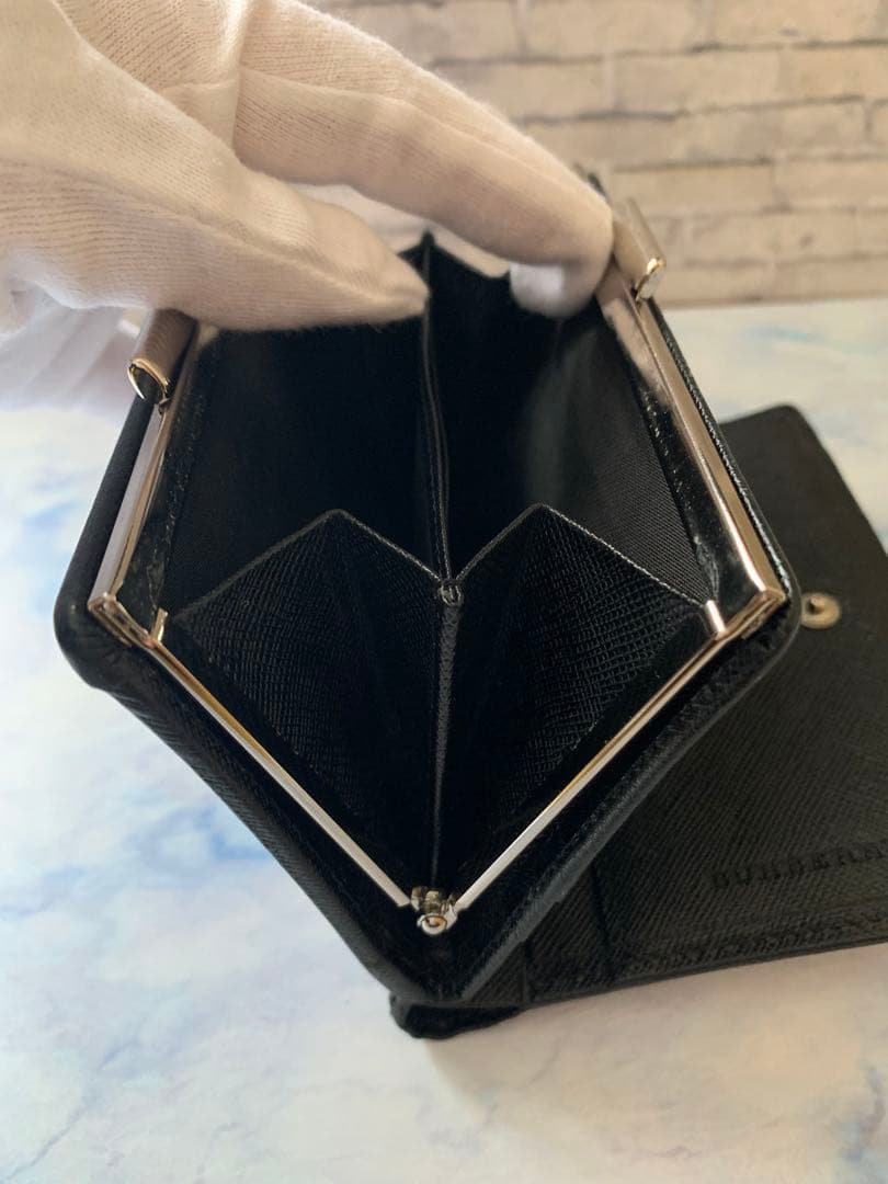 【中古】BURBERRY バーバリー　ノバチェック2つ折り財布 ガマ口