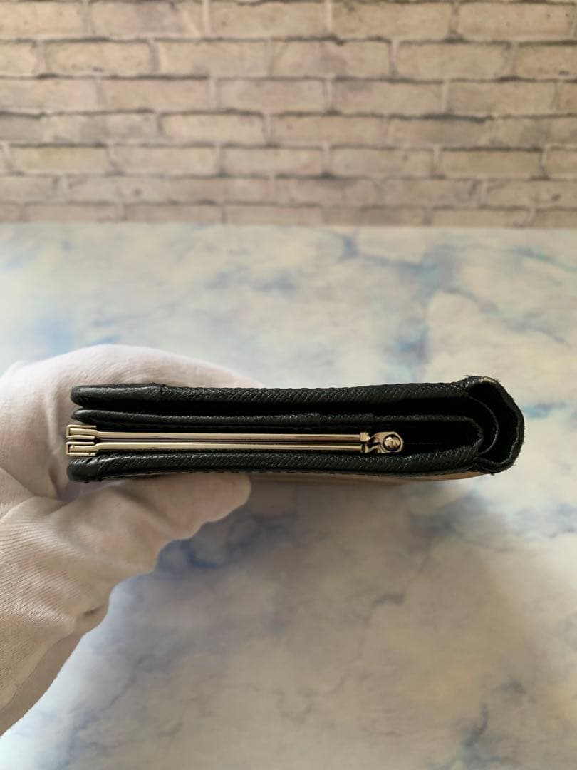 【中古】BURBERRY バーバリー　ノバチェック2つ折り財布 ガマ口