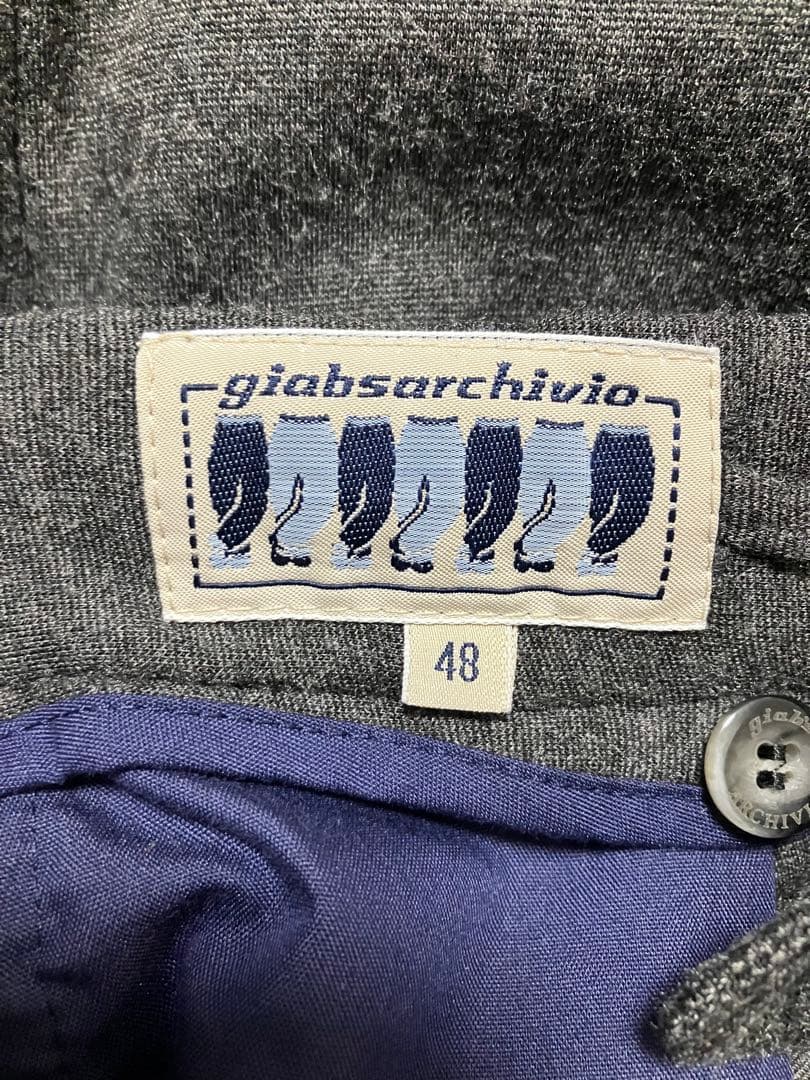 giabsarchivio ジャブス チャコールグレー ジャージスラックス 48