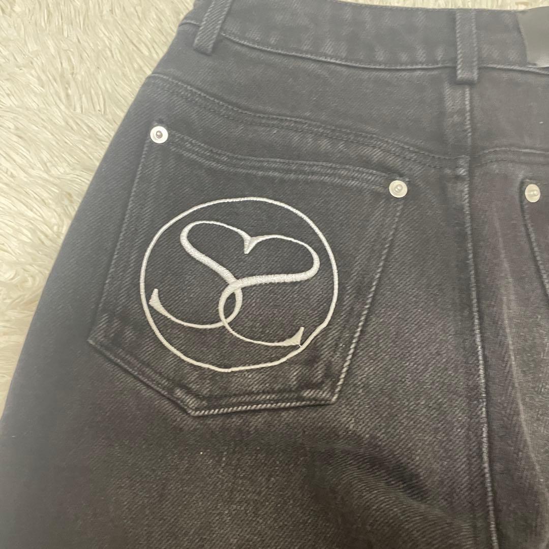 パンツ ANDWANG damaged heart key denim