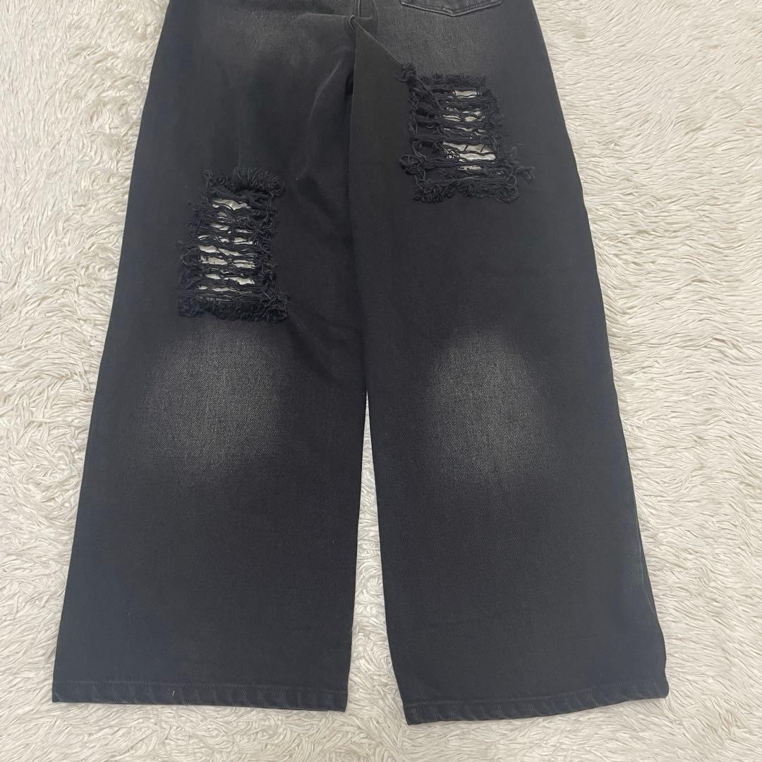 パンツ ANDWANG damaged heart key denim
