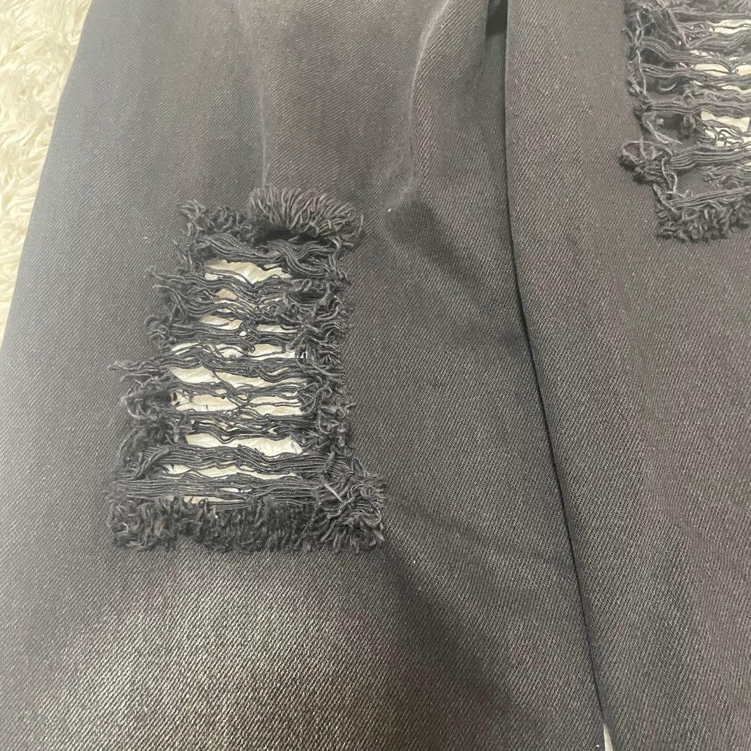 パンツ ANDWANG damaged heart key denim