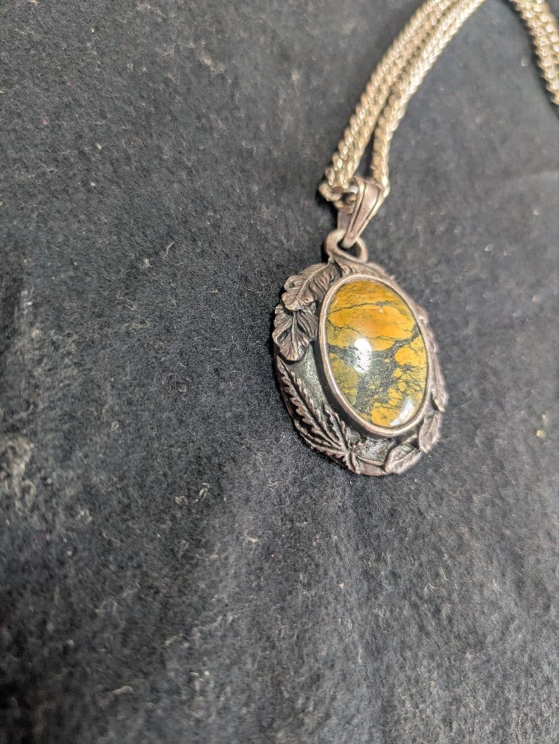 【SAAD】サード天然石イーグルフェザーネックレス【美品】