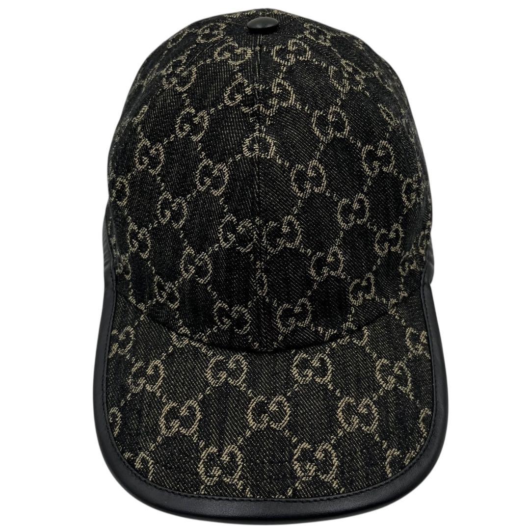 【未使用同等品】GUCCI グッチ　デニム　キャップ　GG ベースボールキャップ