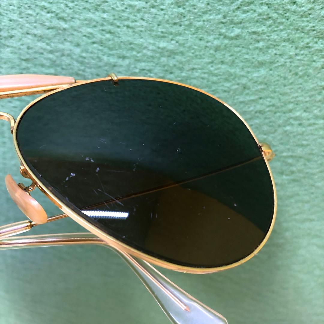 め23●Ray-Ban アビエーター サングラス ゴールド